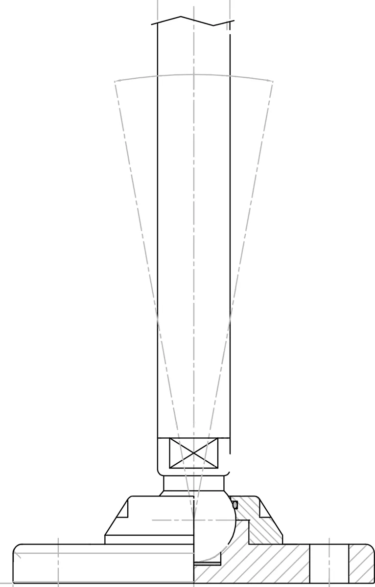Movet Sonderlösung Sonderfuß Zeichnung