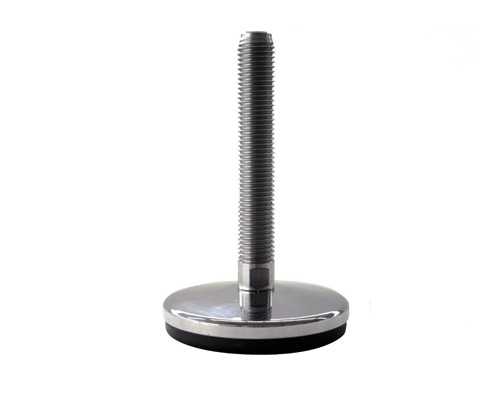 Maschinenfuß / Stellfuß MASSIV Edelstahl, Ø 100 mm, M24 x 75 mm, NBR