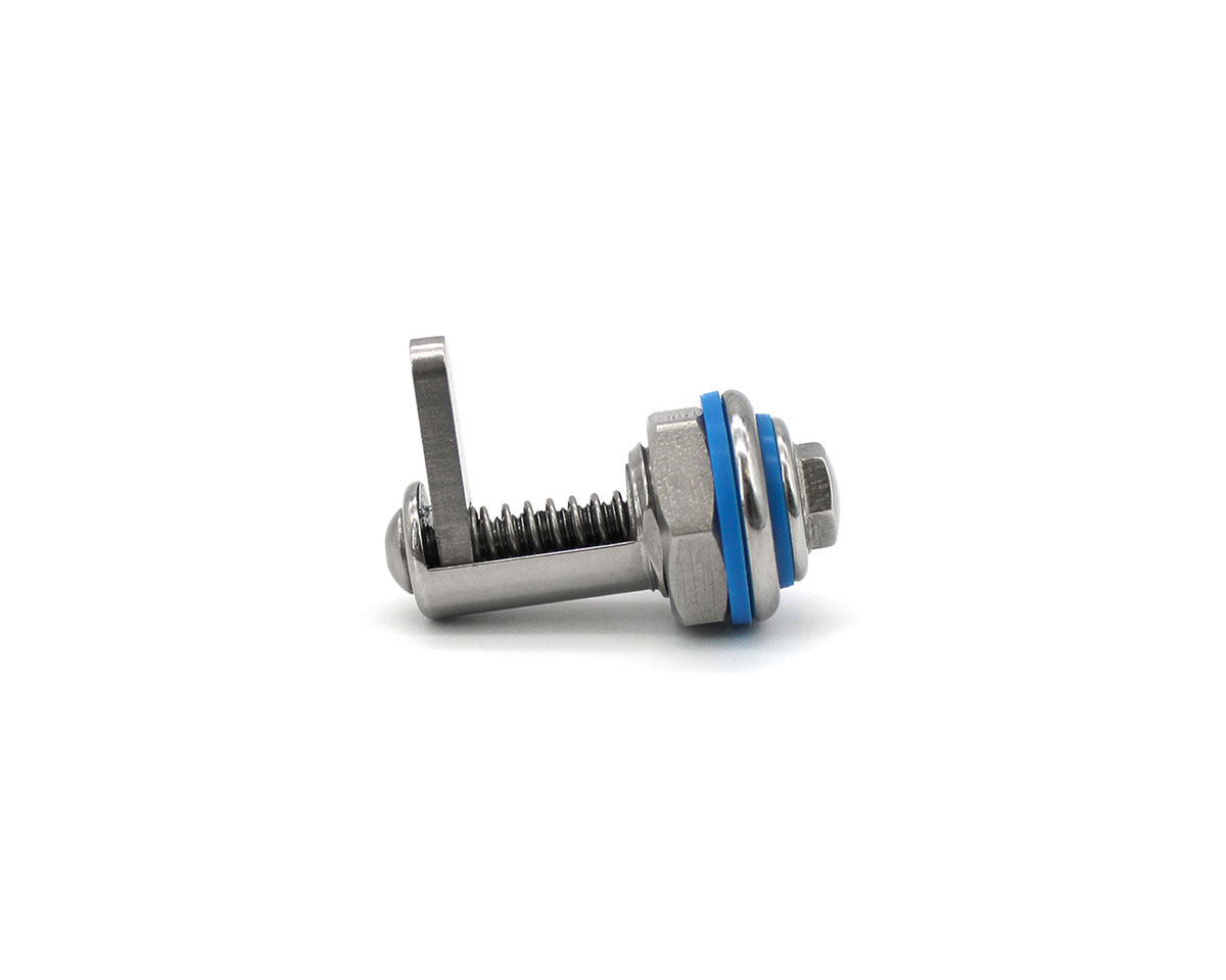 HYGIENIC 3A Drehriegel Edelstahl 90° aktidicht, 3-A, IP67, H = 37 mm