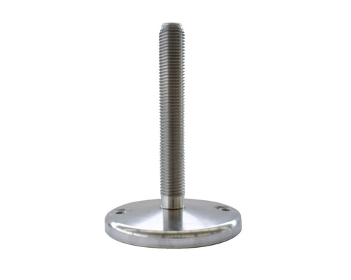 Maschinenfuß / Stellfuß MASSIV Stahl, Ø 159 mm, M30 x 250 mm, Bohrungen