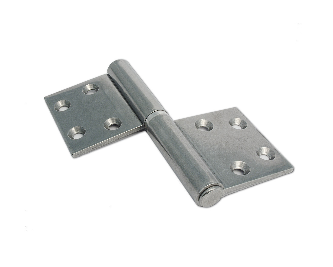 Gerolltes Scharnier Edelstahl 112 x 95 x 14, Aufschraubband