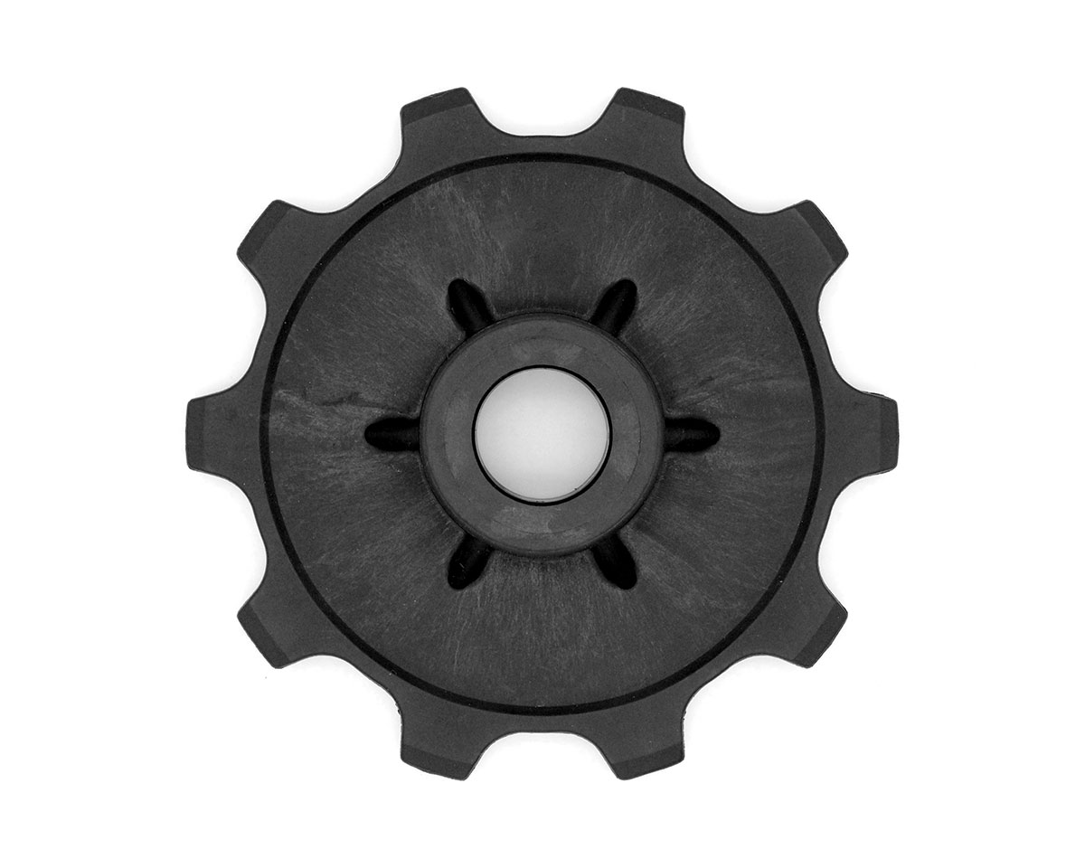Kettenrad Multiflexkette 1702, Z 10, Bohrung 25, MIT Nut, PA schwarz