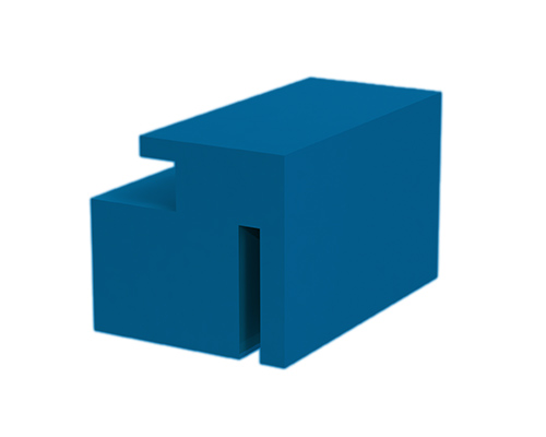 MOVET® Gleitleiste blau, Typ TAB, Kurve S25