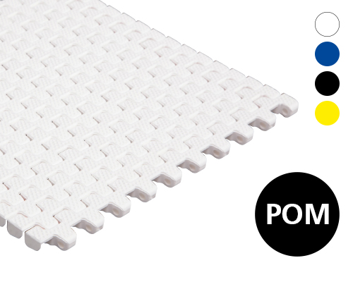 Modulband 12-448 geschlossene Waffel- Oberfläche, 2 % flow, p=12,5  POM, FDA, USDA, FSIS