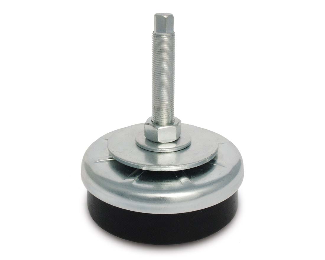 Maschinenfuß / Stellfuß ANTIVIBRATION, Ø 160 mm Stahl, M20x1,5 x 150 mm, NBR