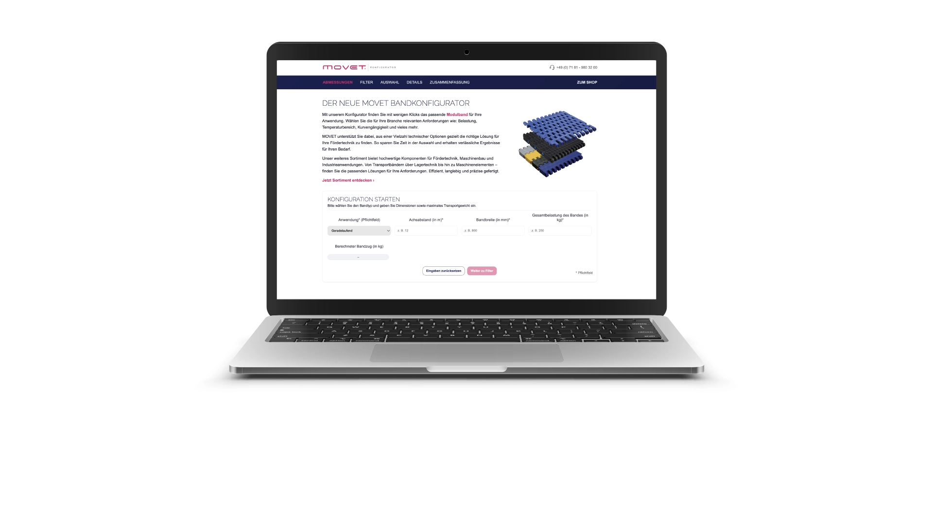 Modulbänder Konfigurieren