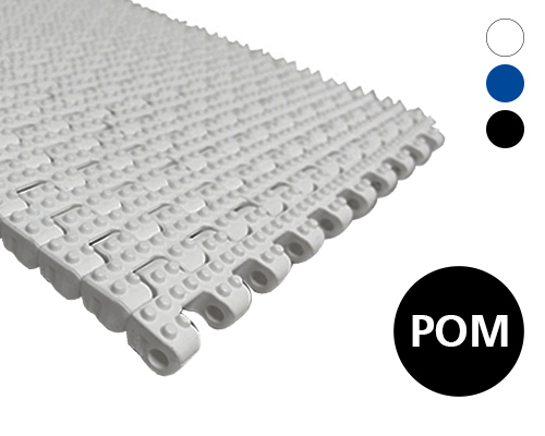 Modulband 12-438 geschlossene genoppte Oberfläche, 2 % flow, p=12,5  POM, FDA, USDA, FSIS