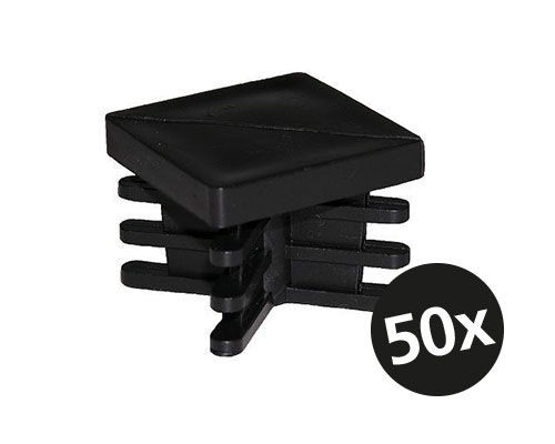 Rohrkappe für Vierkantrohre 40x 40, VPE 50 Stk.
