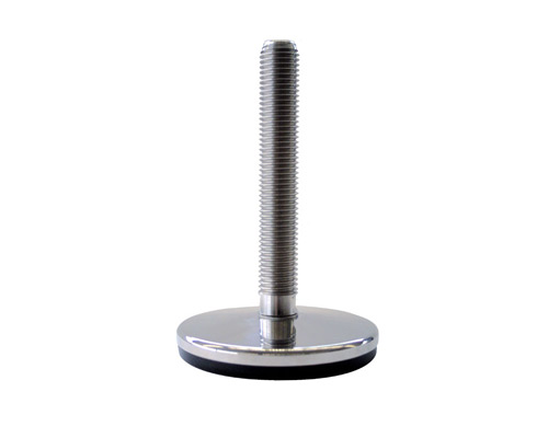 Maschinenfuß / Stellfuß MASSIV Edelstahl, Ø 120 mm, M24 x 225 mm, NBR