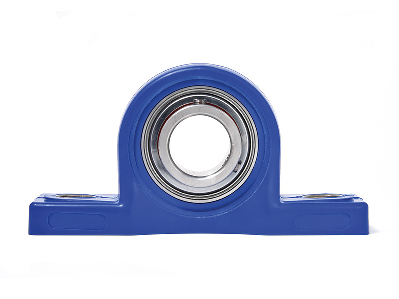 MOVET® Waterproof IP69K Hygiene Stehlager PPLW 202, Gehäuse blau, MB Edelstahl, Ø 15 mm