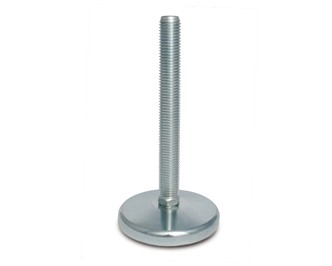 Maschinenfuß / Stellfuß MASSIV Stahl, Ø 120 mm, M24 x 150 mm, NBR