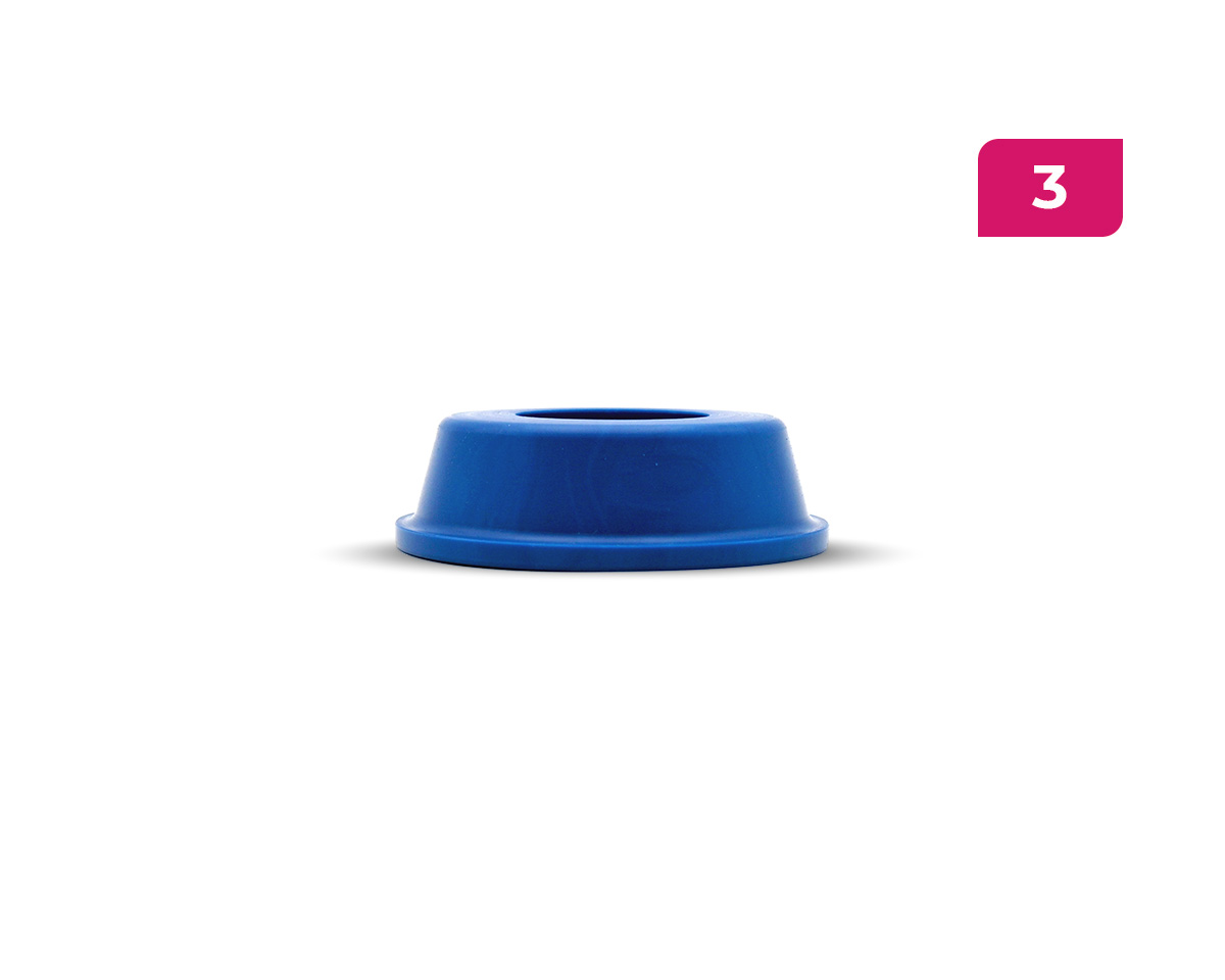 MOVET® Waterproof Kappe wasserdicht Gehäuse 207, 35mm offen blau IP69K, flach
