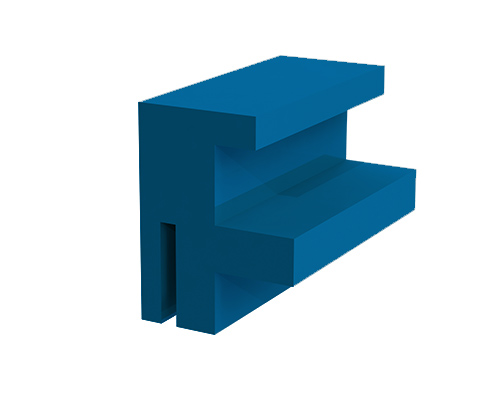MOVET® Gleitleiste blau, Typ RO, Übergriff Kurve oben S25