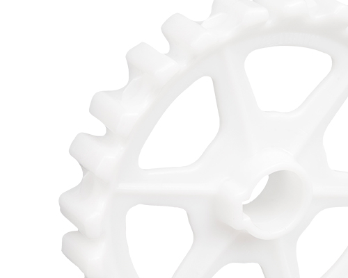 Zahnrad für 50-800, 10 Zähne, Tk Ø 160 mm, Vierkantbohrung 40 x 40 mm, POM