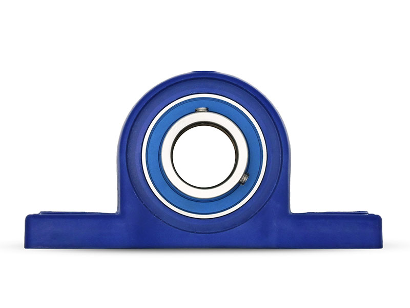 MOVET® Waterproof IP69K Hygiene Stehlager PPLW 204, Gehäuse blau, MB Edelstahl, Ø 20 mm