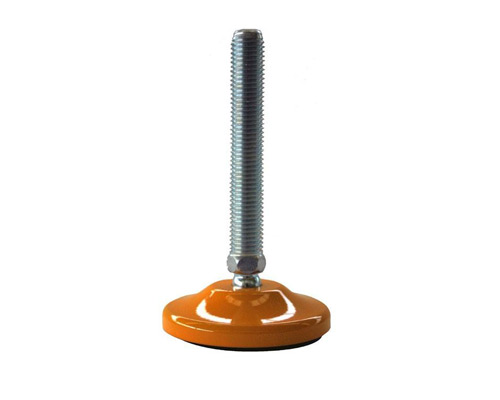 Maschinenfuß / Gelenkfuß MASSIV Stahl, Ø 80 mm, M16 x 200 mm, gelb