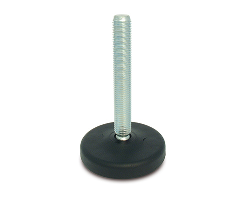Maschinenfuß / Gelenkfuß ECO30 PA, Ø 123 mm, M30 x 100 mm Stahl, Bohrungen, NBR