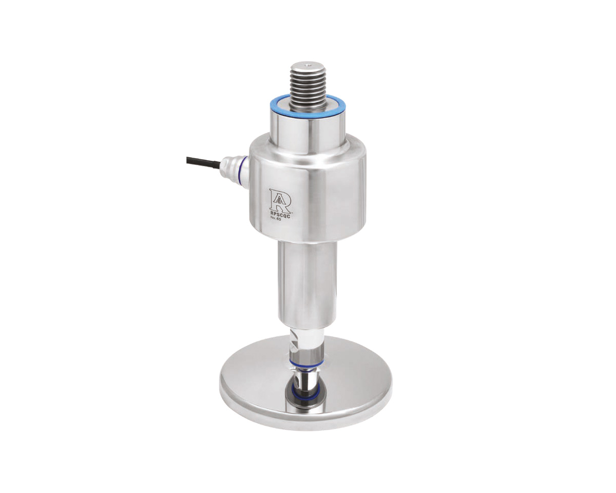 SET Drucklast-Wägezelle + Hygienefuß Ø 120 mm | M12 | Nennlast 2.000 Kg