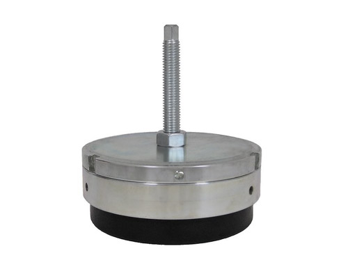 Maschinenfuß / Stellfuß ANTIVIBRATION, Ø 140 mm Stahl, M12x1,25 x 75 mm, NBR