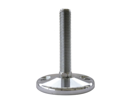 Maschinenfuß / Stellfuß MASSIV Stahl, Ø 120 mm, M20 x 250 mm, Bohrungen