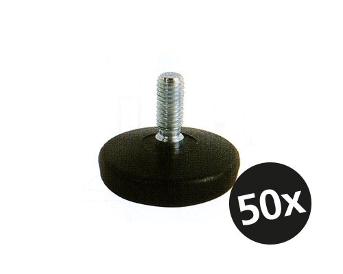 Maschinenfuß / Stellfuß MINI, Ø 40 mm, M10 x 20 mm Stahl, VPE 50 St