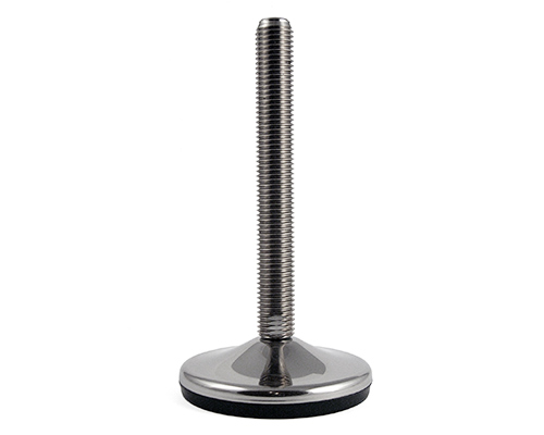 Maschinenfuß / Gelenkfuß VULCANIZED Edelstahl, Ø 80 mm, M14 x 75 mm, NBR