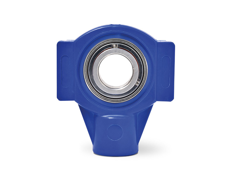 MOVET® Waterproof IP69K Hygiene Spannlager TPLW 201, Gehäuse blau, MB Edelstahl, Ø 12 mm