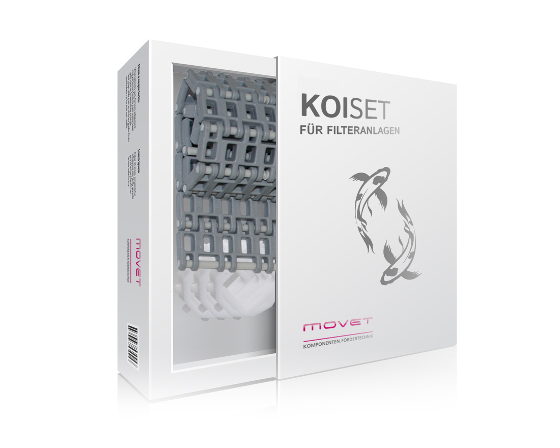 Modulband für Vliesfilter 400 breit, 2500 lang, 4 Zahnräder Z 6