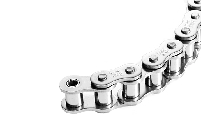 Rollenkette 10 B-2, 5/8" x 3/8", korrosionsbeständig, Duplex, DIN 8187, Edelstahl 1.4301, VPE 5m