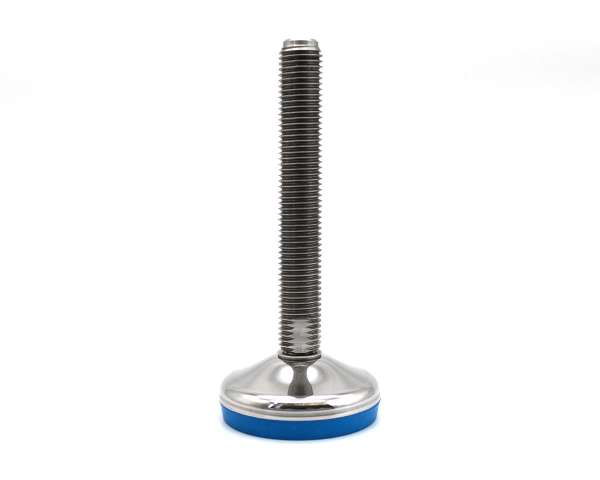 Maschinenfuß / Gelenkfuß VULCANIZED Edelstahl, Ø 60 mm, M10 x 75 mm, EPDM