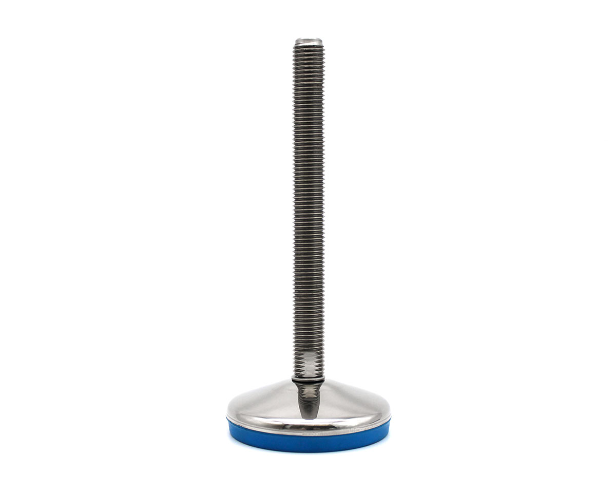 Maschinenfuß / Gelenkfuß VULCANIZED Edelstahl, Ø 80 mm, M12 x 100 mm, EPDM