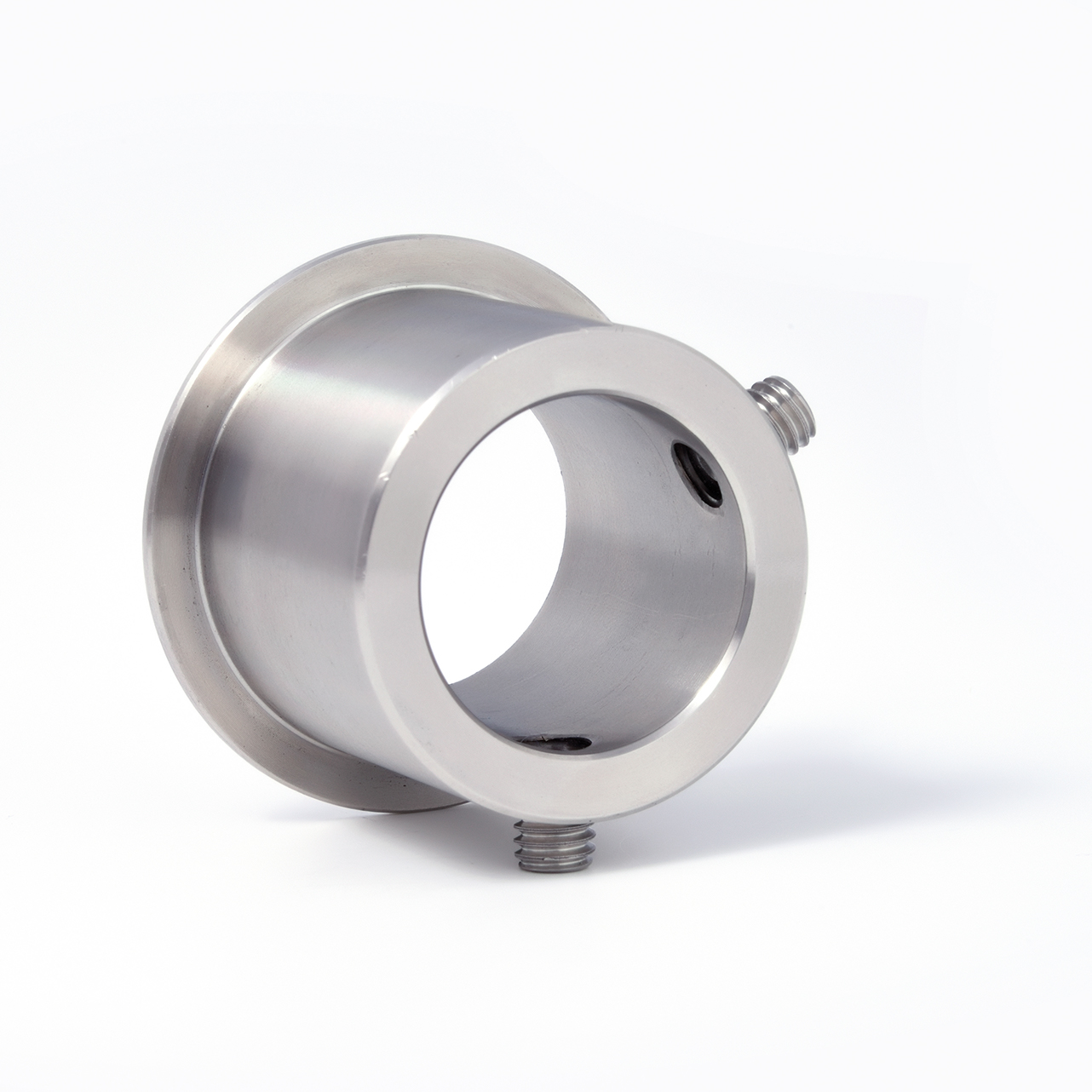 Lagerhülse Ø38/20 x 30,8 mit 2x Gewinde M6  für Gleilagereinsatz 204, 1.4301