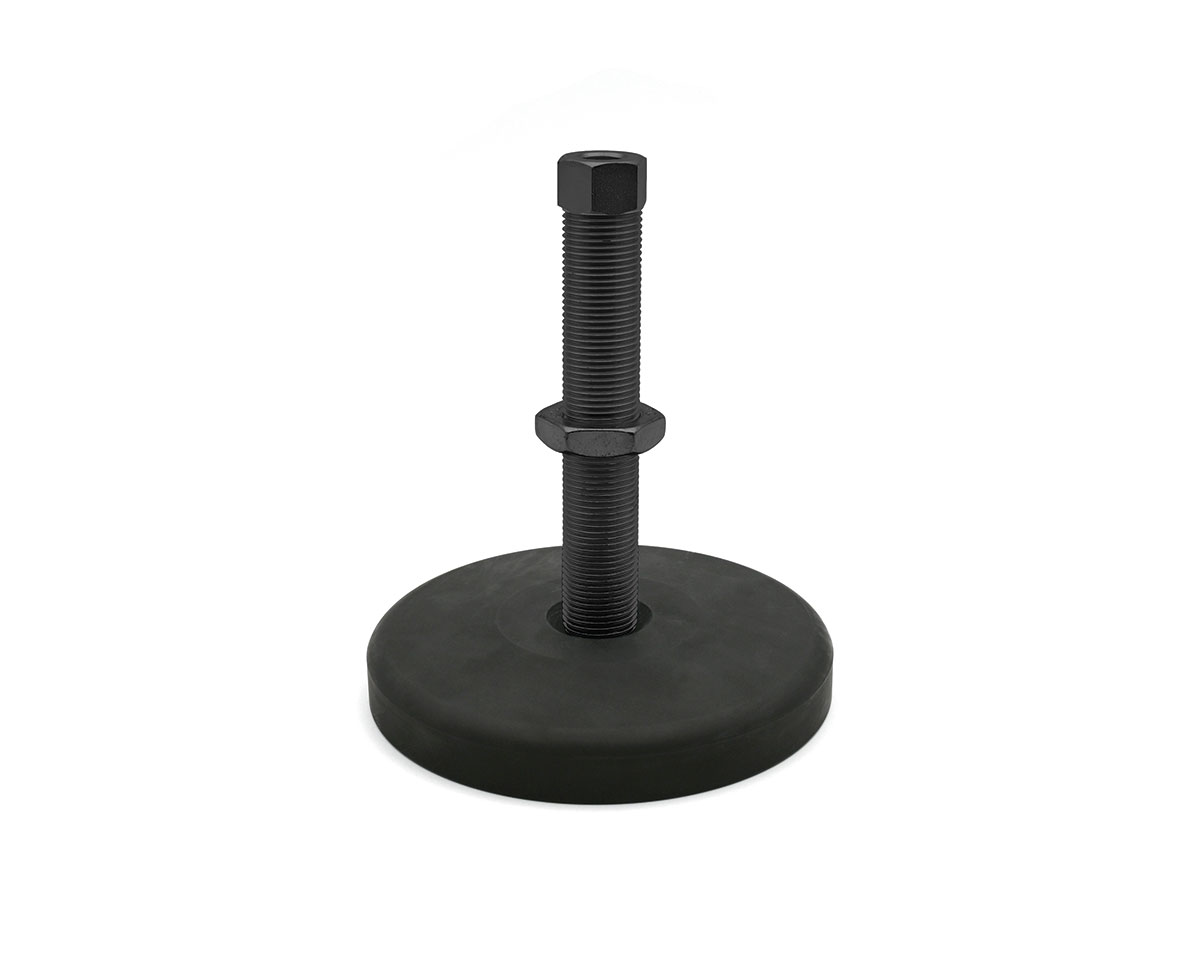 Maschinenfuß / Stellfuß TEKNOFIX, Ø 120 mm Stahl, M36x2 x 100 mm, phosphatiert