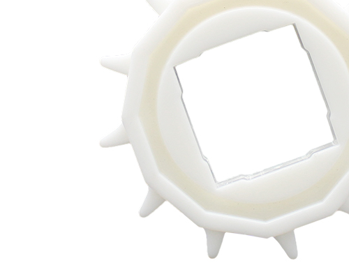 Zahnrad für S 100, 8 Zähne, Tk-Ø 66 mm, Bohrung Ø 25 mit Nut, PA Nylon