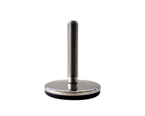 Maschinenfuß / Stellfuß MASSIV Edelstahl, Ø 150 mm, M24 x 150 mm, NBR