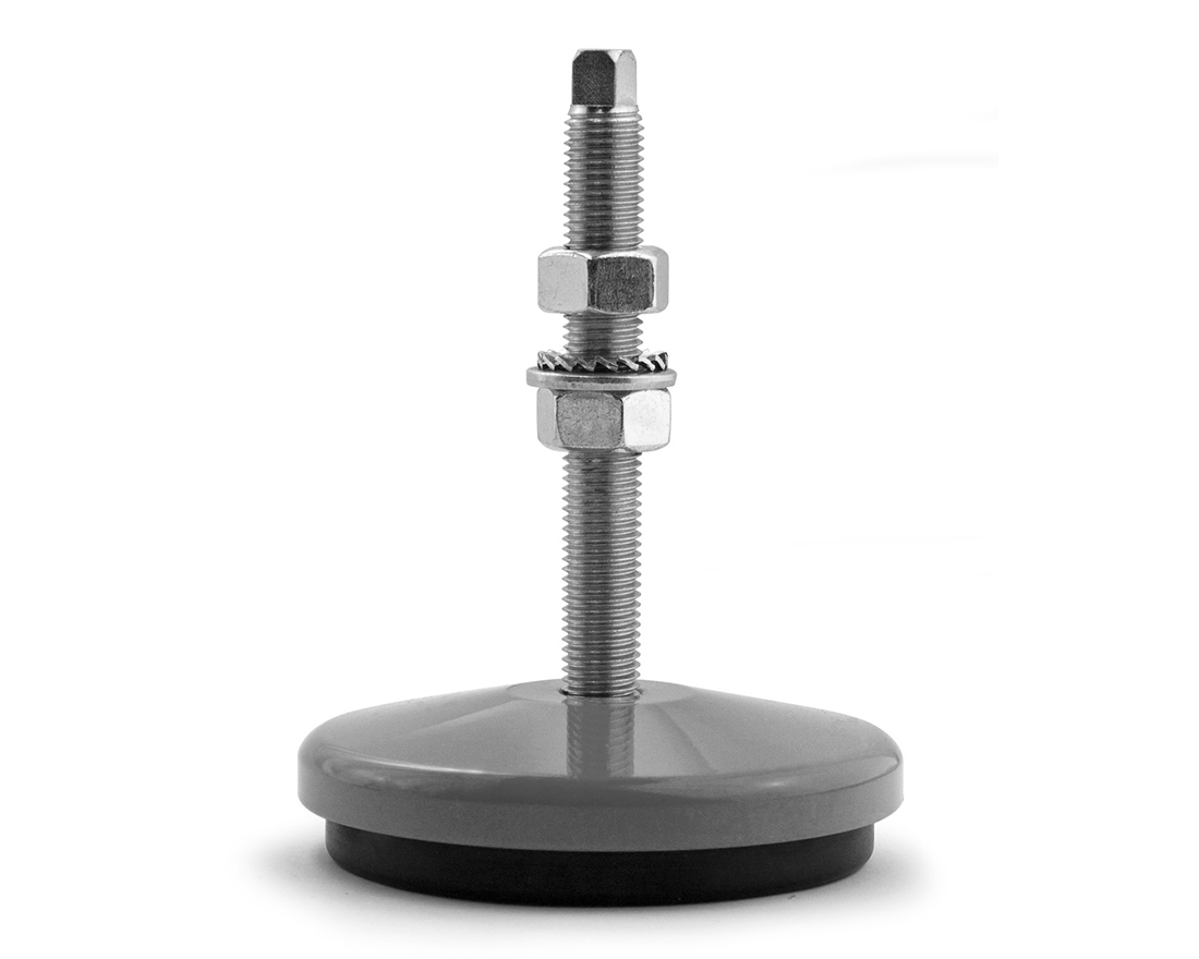 Maschinenfuß / Stellfuß ANTIVIBRATION, Ø 160 mm Edelstahl, M20 x 125 mm, NBR