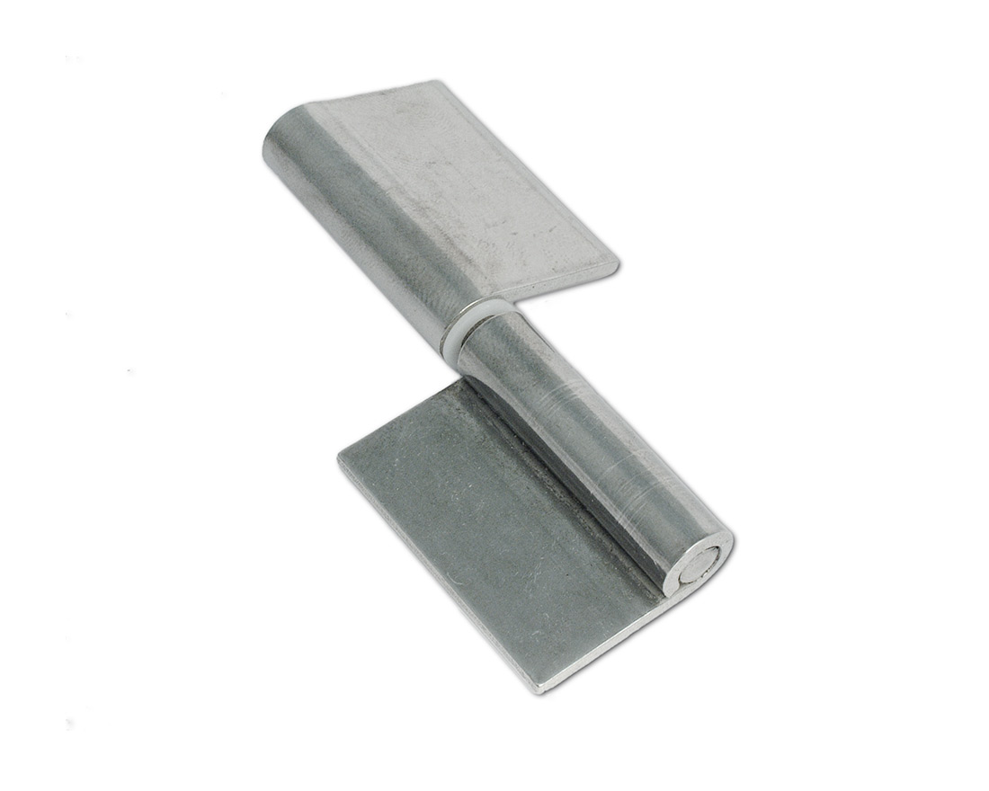 Gerolltes Scharnier Edelstahl 70 x 41 x 9,2, asymmetrisch, Anschweissband