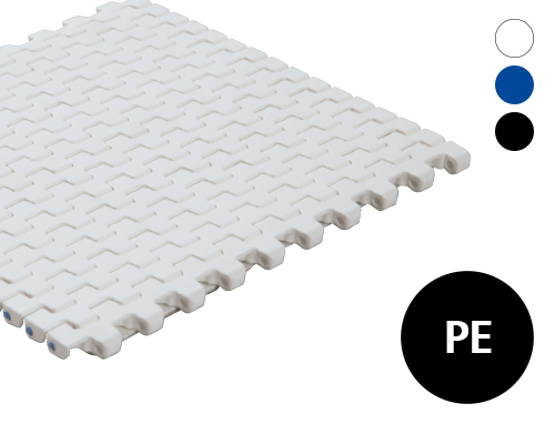 Modulband 12-408 geschlossene Oberfläche, 2 % flow, p=12,5  PE, FDA, USDA, FSIS