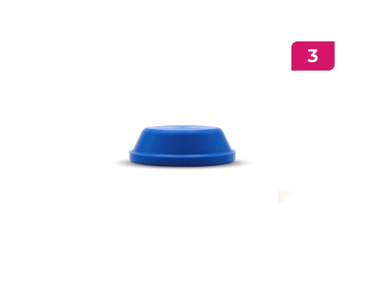 MOVET® Waterproof Kappe wasserdicht Gehäuse 205, 25mm geschlossen blau IP69K, flach