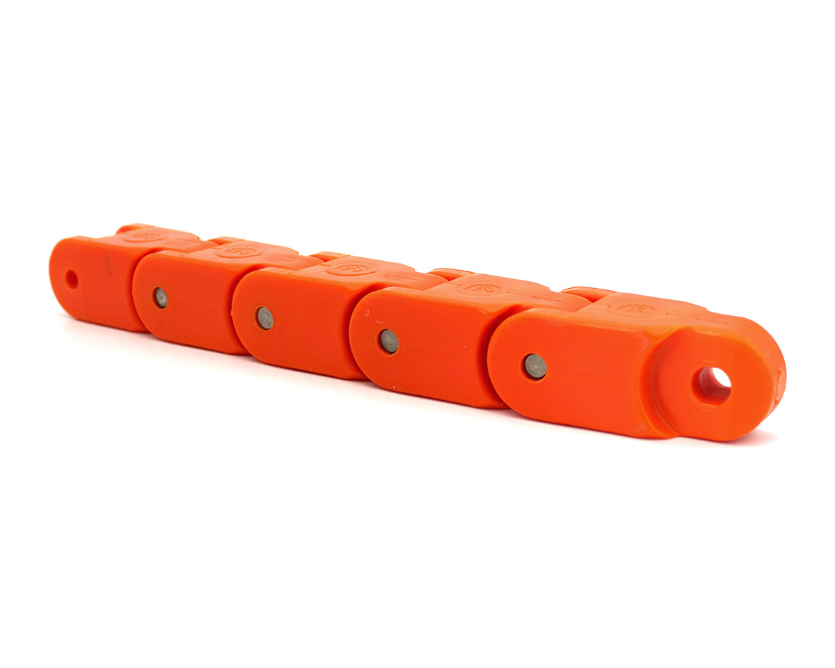 Knochenkette 2000, POM/Silikon, Orange