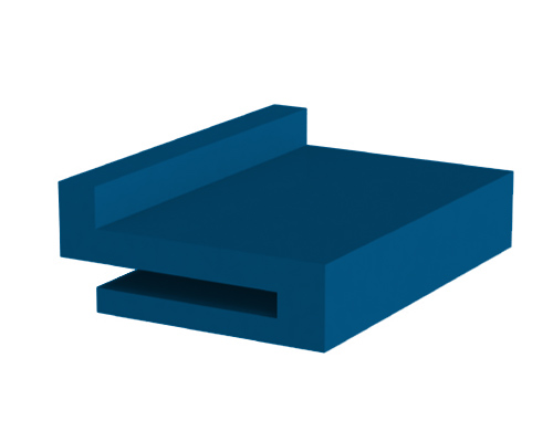 MOVET® Gleitleiste blau, Typ L, gerade