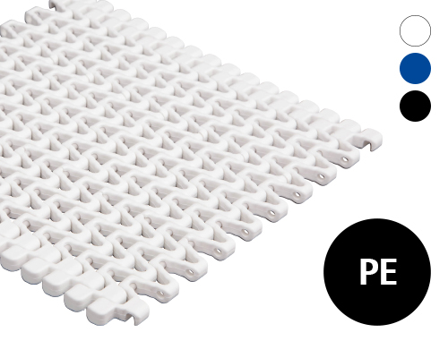 Modulband 12-401 gitterförmige Oberfläche, 40 % flow, p=12,5  PE, FDA, USDA, FSIS