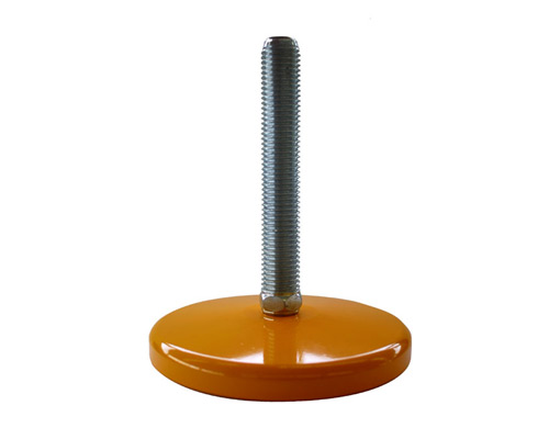 Maschinenfuß / Gelenkfuß MASSIV Stahl, Ø 159 mm, M20 x 200 mm, gelb