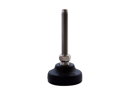 Maschinenfuß / Gelenkfuß PA, Ø 40 mm, M10 x 50 mm Edelstahl, NBR