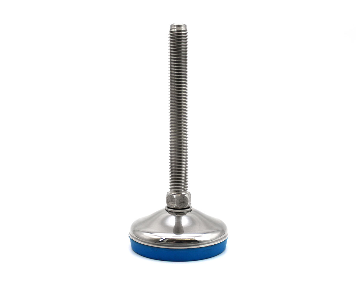 Maschinenfuß / Gelenkfuß VULCANIZED Edelstahl, Ø 50 mm, M10 x 50 mm, EPDM