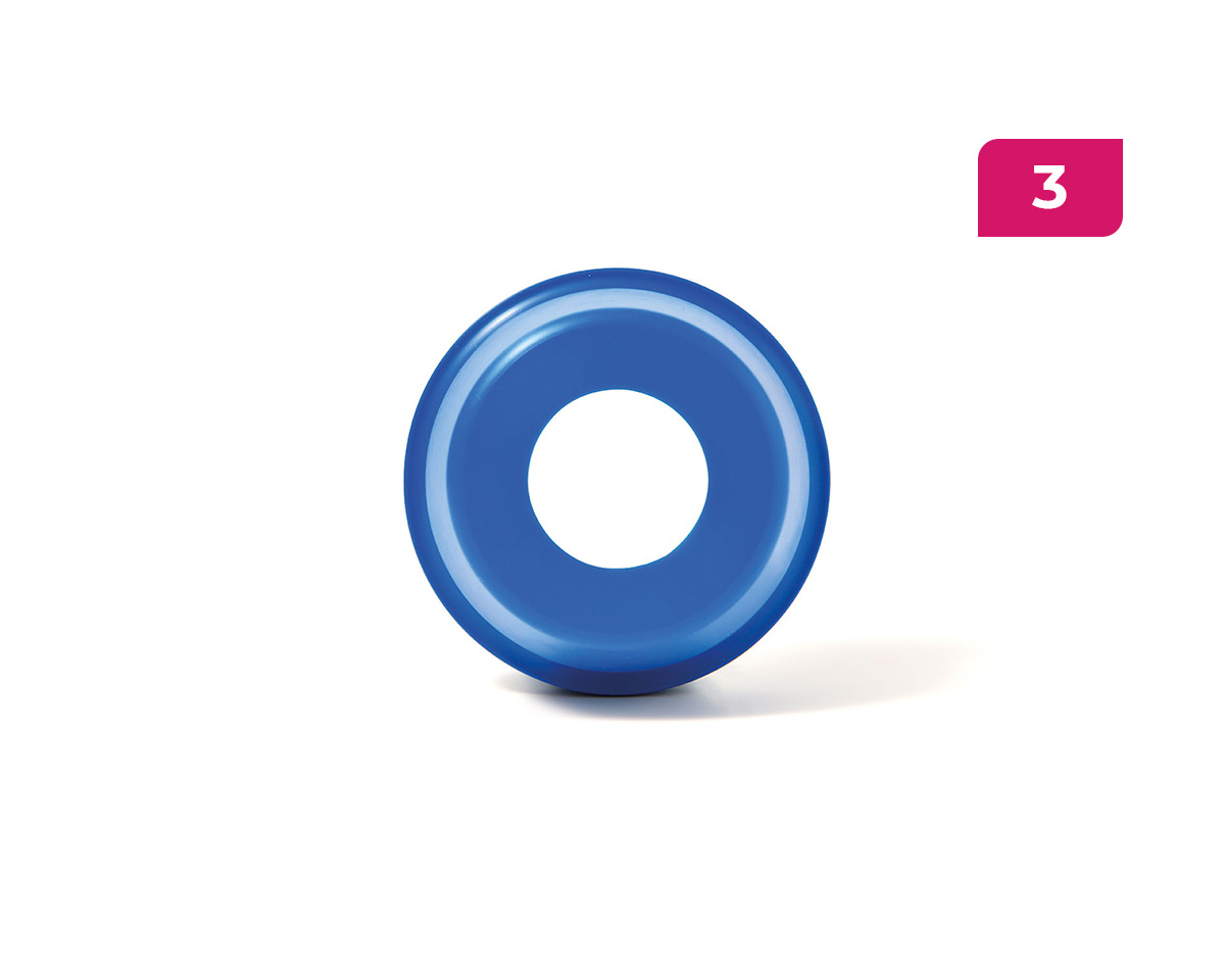 MOVET® Waterproof Kappe wasserdicht für Gehäuse 204, 17 mm offen blau IP69K