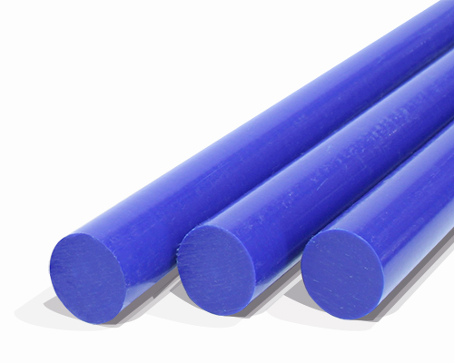 MOVET POM Rundstab LEBENSMITTELECHT blau, Ø 25 mm, Länge 1000 mm